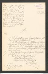 k.k. naturhistorisches Hofmuseum, Intendanzakten 1885-1896 (Hauer), Aktenzahl Z.582/1889, Seite 1